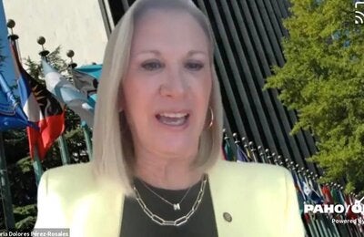 La Dra. María Dolores Pérez, Representante de OPS en Costa Rica brindó un mensaje final