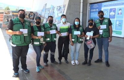 Comandate Arnold Castellanos Bárcenas (el primero de derecha a izquierda)