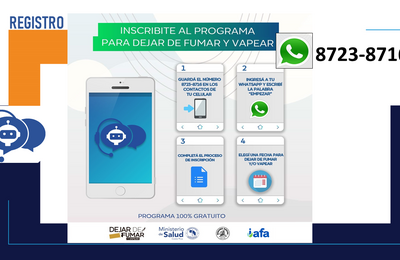 Chatbot Dejar de Fumar y Vapear, desarrollado por Costa Rica