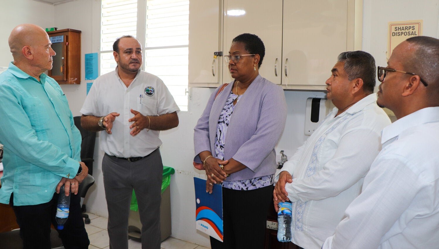 Image of Dr. Sajia and the key partners of the project at the Punta Gorda Community Hospital