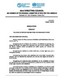 Screenshot of CD53.R12: Plan of Action on Disabilities and Rehabilitation document