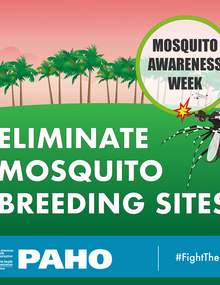 Postcard for social media - Eliminate mosquito breeding sites