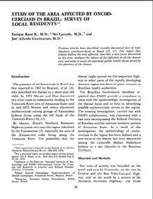 Study of the area affected by onchocerciasis in Brazil: survey of local residents