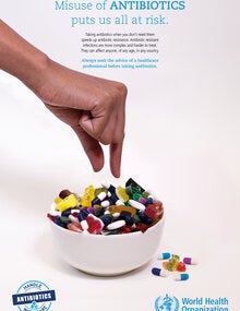 Poster "Misuse of antibiotics puts us all at risk" vertical JPG