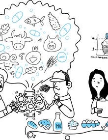 Postcard for social media "Did you know 80% of all antibiotics..."