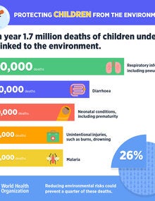 Infographic (WEB). Deaths of children linked to environment; 2017