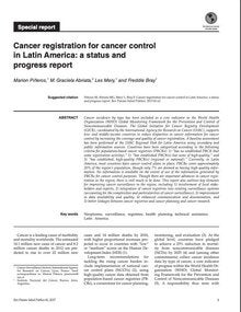 Cancer registration for cancer control in Latin America: a status and progress report 