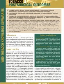 WHO tobacco knowledge summaries: tobacco and postsurgical outcomes