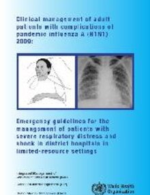 Clinical management of adult patients with complications of pandemic influenza A(H1N1) 2009: Emergency guidelines for the management of patients with severe respiratory distress and shock in district hospitals in limited-resource settings (2010)