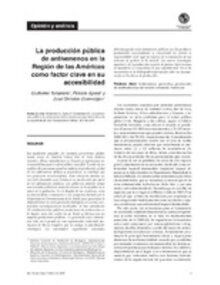 La producción pública de antivenenos en la Región de las Américas como factor clave en su accesibilidad