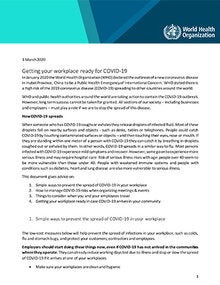 Getting your workplace ready for COVID-19