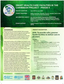 Flyer Smart Health Care Facilities in the Caribbean Project - Phase II