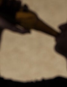 Person drinking alcohol at home