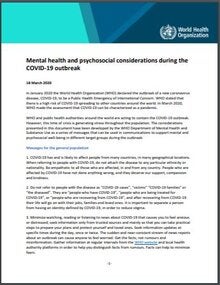 Mental health and psychosocial considerations during the COVID-19 outbreak