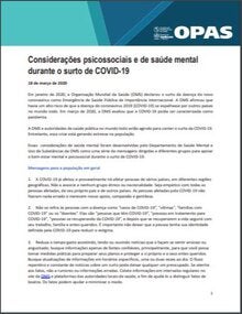 Considerações psicossociais e de saúde mental durante o surto de COVID-19, 18 de março de 2020