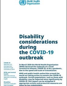 Disability considerations during the COVID-19 outbreak
