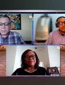 Dr Noreen Jack with Love FM Hosts