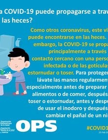 ¿La COVID-19 puede propagarse a través de las heces?