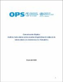 Comunicación rápida: Análisis moleculares como pruebas diagnósticas iniciales de la tuberculosis y la resistencia a la rifampicina