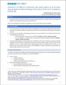 Assessment of IPC practices in the context of COVID-19