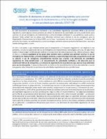 Uso de emergencia de medicamentos y otras tecnologías sanitarias en una pandemia 
