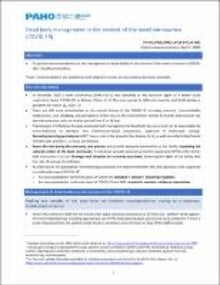 Dead body management in the context of COVID-19