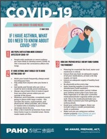Fact-sheet: If I have Asthma, what do I need to know about COVID-19? 21 May 2020
