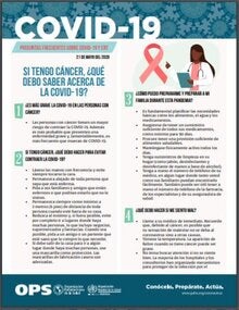 Si tengo cáncer, ¿qué debo saber acerca de la COVID 19? 21 de mayo del 2020