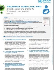FAQ: Breastfeeding and COVID-19.- For health care workers