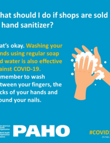 What should I do if shops are sold out of hand sanitizer?