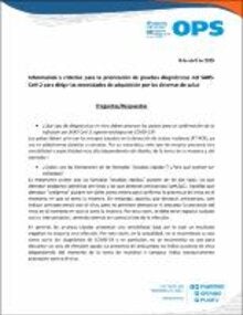 Priorización de pruebas diagnósticas del SARS-CoV-2