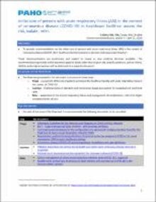 Initial care of persons with acute respiratory illness (ARI) COVID-19