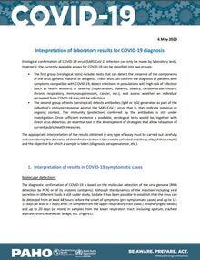 Interpretation of laboratory results for COVID-19 diagnosis