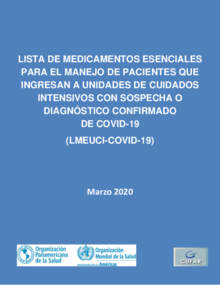 Lista de medicamentos esenciales para el manejo de pacientes en cuidados intensivos - COVID-19