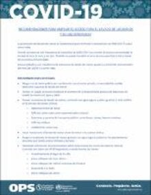 Recomendaciones para ampliar el acceso para el lavado de manos y su uso apropiado