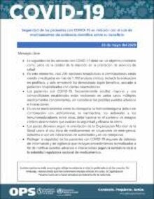 Seguridad de los pacientes con COVID-19