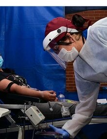 Blood donor in Colombia