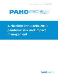 A checklist for COVID-2019 pandemic risk and impact management 