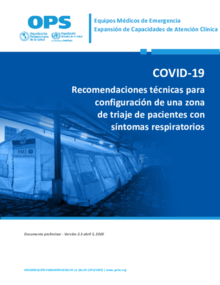 Recomendaciones técnicas para configuración de una zona de triaje de pacientes con síntomas respiratorios - COVID-19