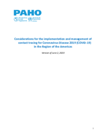 Considerations for the implementation and management of contact tracing- COVID-19