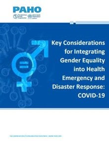 Key Considerations for Integrating Gender Equality into Health Emergency - COVID-19