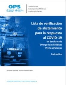 Lista de verificación de alistamiento para la respuesta al COVID-19 en SEM Prehospitalarios