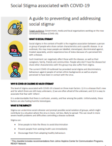 SOCIAL STIGMA COVID-19
