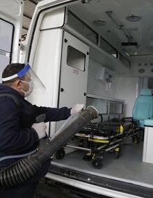 Esterilización de ambulancia