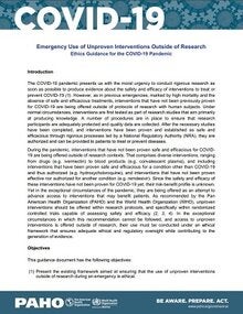 Ethics guidance for the COVID-19 pandemic