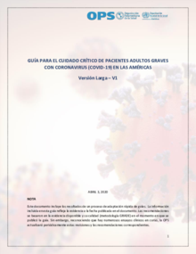 Guía para el cuidado crítico de pacientes adultos graves con Coronavirus