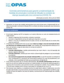 Medidas de prevenção e controle de infecção no contexto da doença causada pelo novo coronavírus (COVID-19)