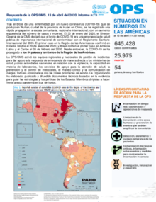 COVID-19 - Respuesta de la OPS/OMS Reporte 3