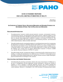 An overview of current social distancing measures - COVID-19