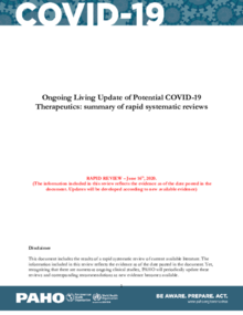 Ongoing Living Update of Potential COVID-19 Therapeutics